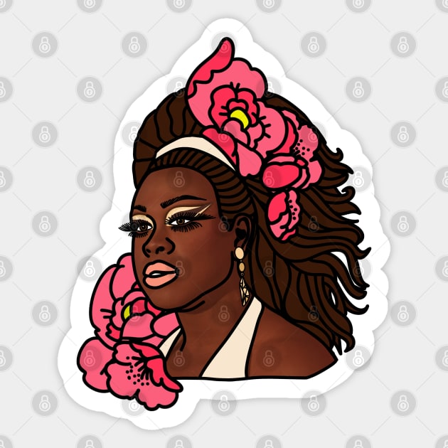 Bob the Drag Queen Flower Vintage Tattoo Sticker by izzyfaye